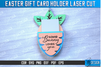 Easter Gift Card Holder Laser Cut | Happy Easter | CNC File