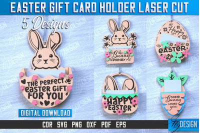 Easter Gift Card Holder Laser Cut | Happy Easter | CNC File