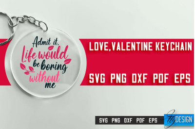 Valentine&#039;s Keychain SVG | Valentine&#039;s Day SVG | SVG File