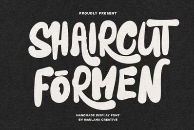 Shaircut Forman Handmade Display Font