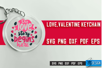 Valentine&#039;s Keychain SVG | Valentine&#039;s Day SVG | SVG File