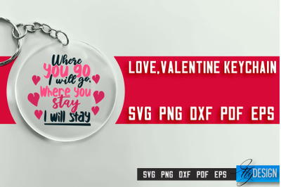 Valentine&#039;s Keychain SVG | Valentine&#039;s Day SVG | SVG File