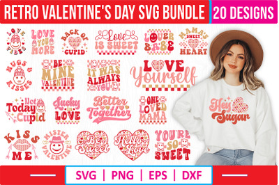 Retro Valentine&#039;s Day SVG Bundle