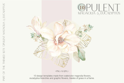 10 design templates magnolia &amp; eucalyptus