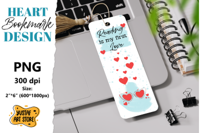 Valentine Bookmark printable design. Love Bookmark quote