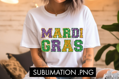 Glitter Mardi Gras PNG Sublimation