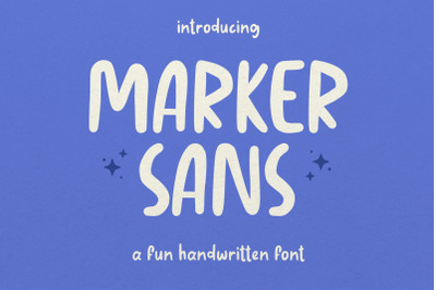 Marker Sans Font, Modern Typeface, Fun Font, Handwritten, Joyfull