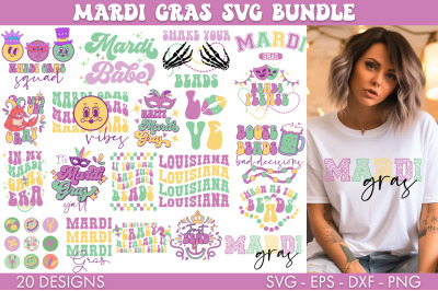 Mardi Gras SVG Bundle Sublimation Cut file