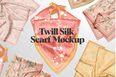 Twill Silk Scarf Mockups