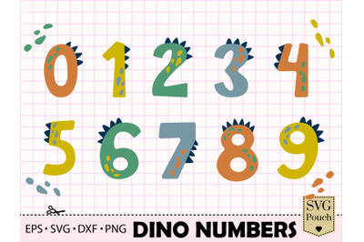 Dinosaur Numbers SVG, Dino Digits