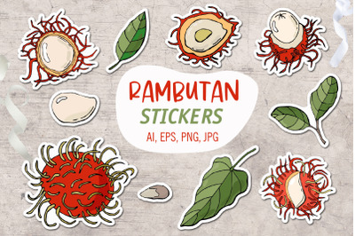 Rambutan / Printable Stickers Cricut Design