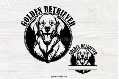 Golden Retriever Svg, Dog Svg Cut Files, Cut Files, Monogram, Dog Mom