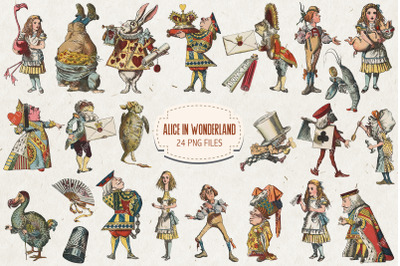 Vintage Alice in Wonderland Characters