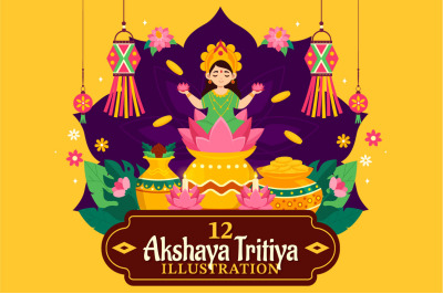 12 Akshaya Tritiya Festival Illustration