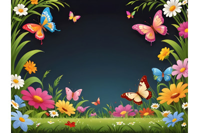 Flower and butterfly