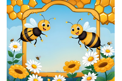 happy bees frame