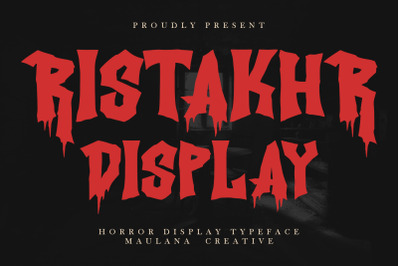 Ristakhr Horror Display Typeface