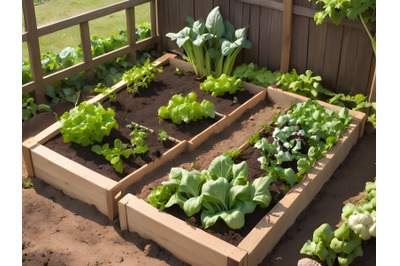 Small home made vegetable garden e