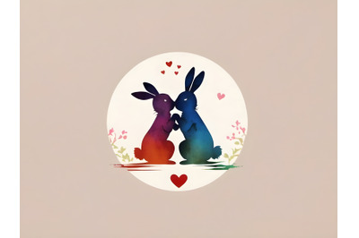 cute bunny couple