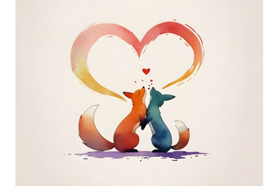 Love fox couple