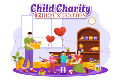 12 Child Charity Illustration