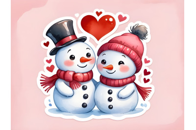 snowman couple making love