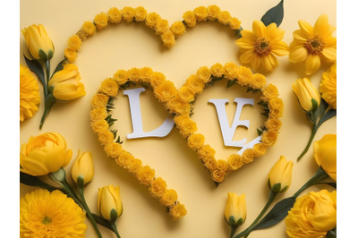 Couple Yellow flower making love