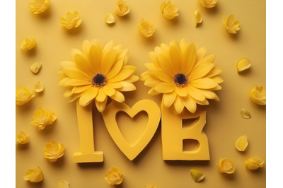 Couple Yellow flower making love