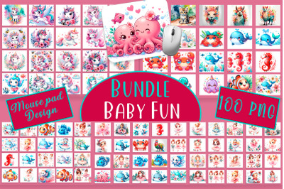 Baby Fun Designs Bundle Mouse Pad| Mousepad Sublimation