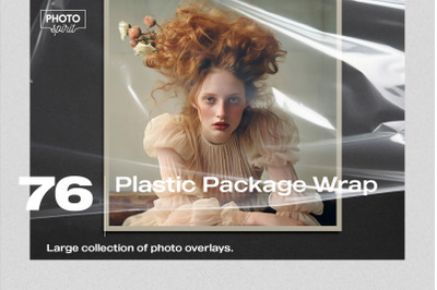 Plastic Package Wrap Effect Photo Overlays