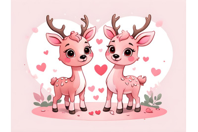 A 2D deer in love