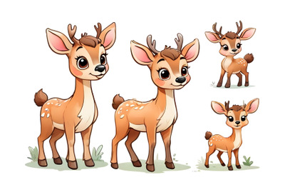 2d cartoon deer