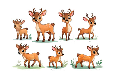2d cartoon deer