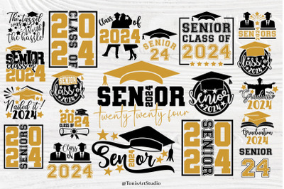 Celebrate the Class of 2024 with our Graduation SVG Bundle - Perfect f