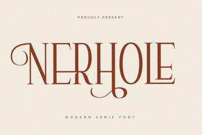 Nerhole - Modern Serif Font