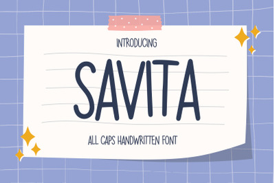 Savita, Handwritten Font, Cute Typeface, School Font, Fun Journaling