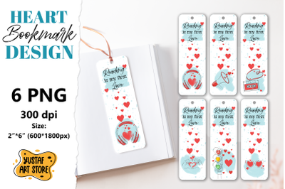 Valentine Bookmark printable bundle. Love Bookmark quote