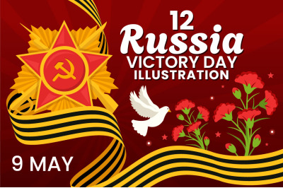 12 Russia Victory Day Illustration