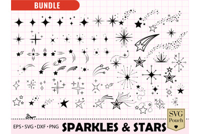 Sparkle SVG Bundle, Stars Sparkle Svg Cut Files