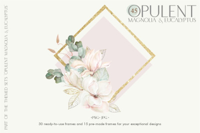 Magnolia &amp; eucalyptus-frames