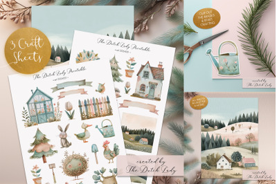 Printable Craft Sheets - Nordic Spring Garden Theme