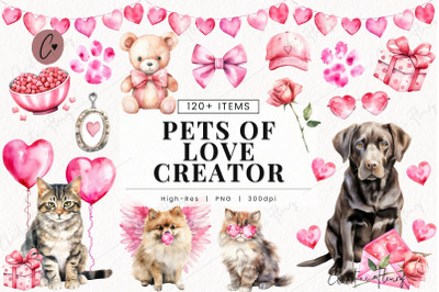 Valentine Pets of Love Creator Clipart