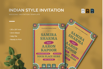 Indian Style - Wedding Invitation