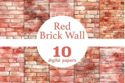 Red Brick Wall Papers | Grunge Digital Texture