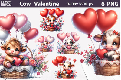 Cute Cow Heart Valentine | Animal Valentine&#039;s Day&nbsp;