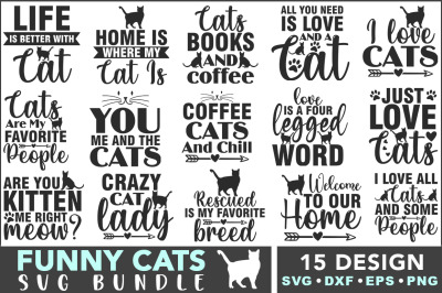 Funny Cats SVG Bundle