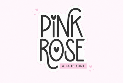 Pink Rose - Cute Valentine&amp;#039;s Day Font