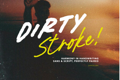Dirty Stroke - Handwritten Font Duo