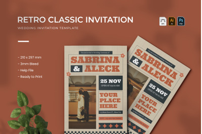 Retro Classic - Wedding Invitation