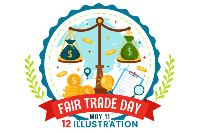 12 World Fair Trade Day Illustration